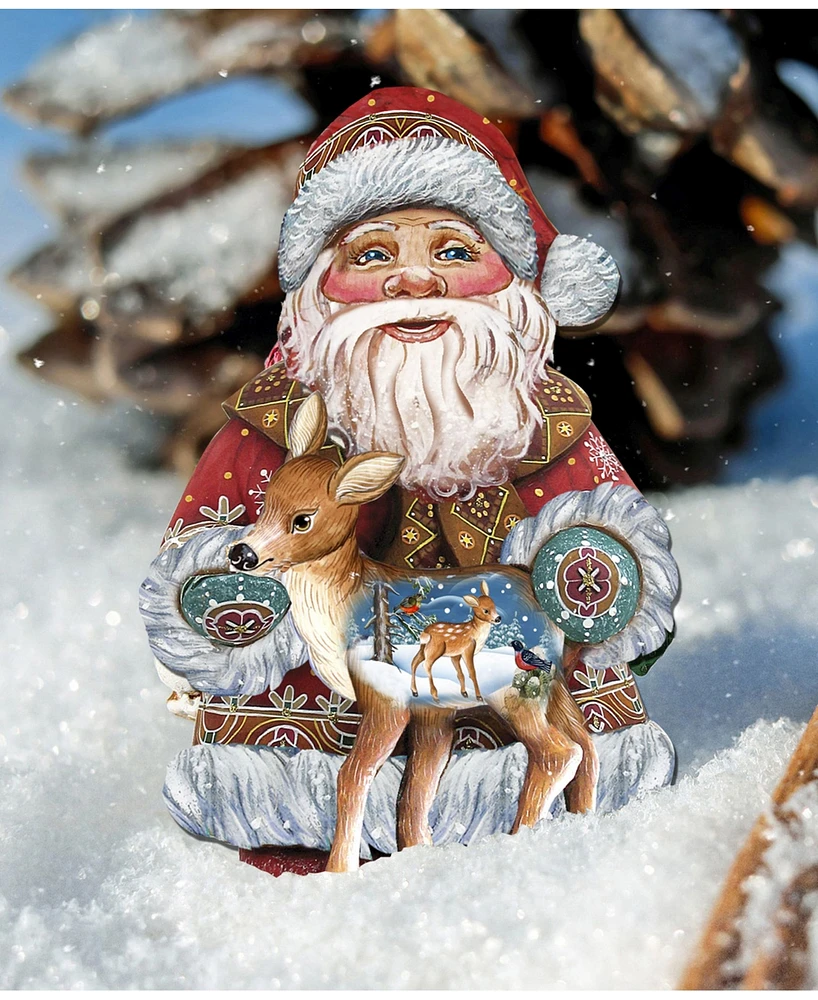 Designocracy Holiday Fawn Wooden Decor