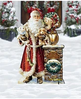 Designocracy by Dona Gelsinger Silent Night Santa Outdoor Decor