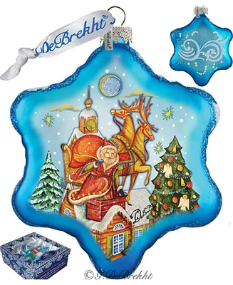 G.DeBrekht Limited Edition Special Delivery Snowflake Glass Ornament