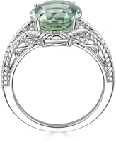 Amethyst Oval Swirl Ring (4 ct. t.w.) in Sterling Silver (Also in Sky Blue Topaz & Green Quartz)