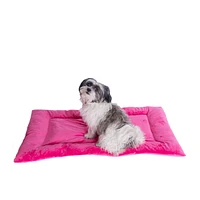 Armarkat M01CZH-m Medium Pet Bed Mat , Dog Crate Soft Pad With Poly Fill Cushion, Vibrant PInk