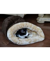 Armarkat Burrow Sleep Shape Cat Bed, Soft Cave Bed For Dog And Cat, C15HKF/Mh, Mocha
