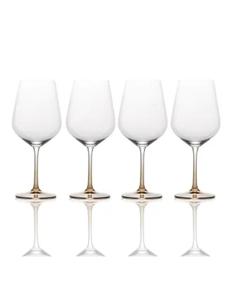 Mikasa Gianna Ombre Amber Red Wine Glasses, Set of 4