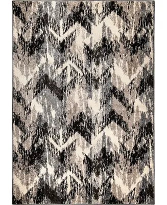 Closeout! Edgewater Living Chatel Distressed Chevron Gray 5'3" x 7'6" Area Rug