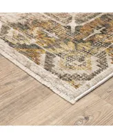 Jhb Designs Kumar Kum11 Gold and Ivory 2'3" x 7'6" Runner Rug