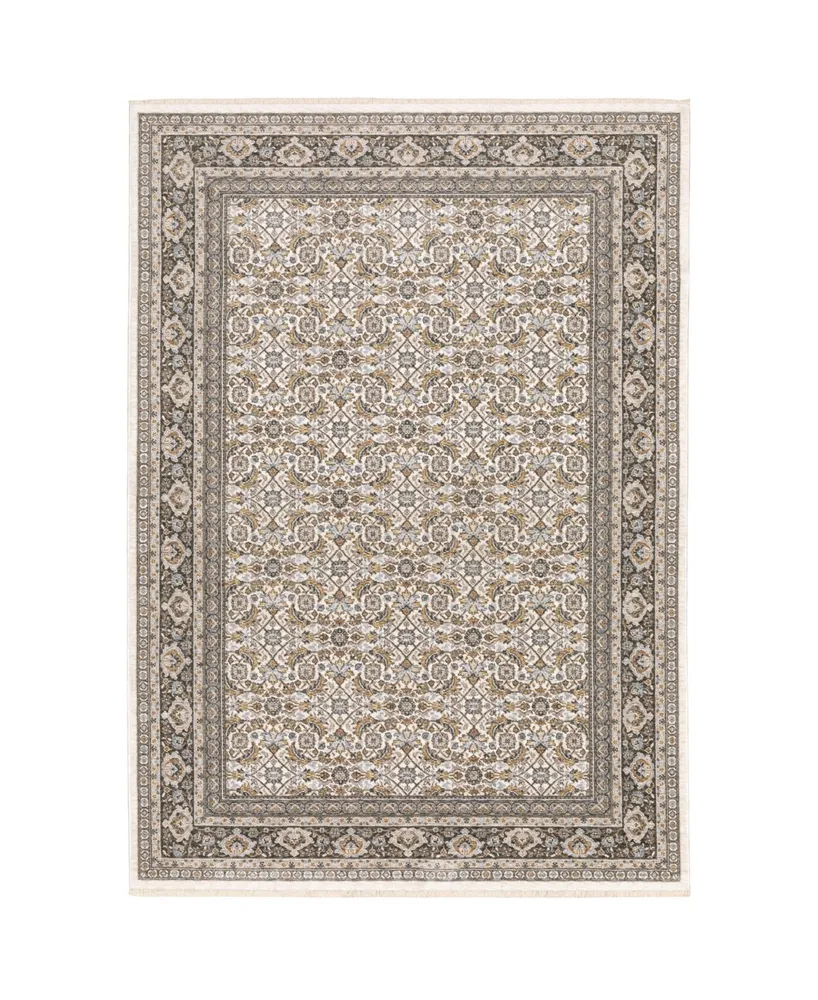 Oriental Weavers Maharaja 2061N Ivory and Gray 5'3" x 7'6" Area Rug