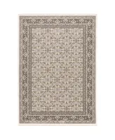 Oriental Weavers Maharaja 2061N Ivory and Gray 5'3" x 7'6" Area Rug