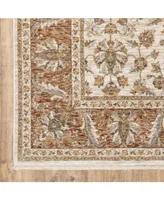 Jhb Designs Kumar Kum08 Rust and Ivory 2' x 3' Area Rug