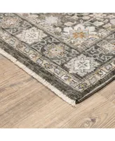 Jhb Designs Kumar Kum04 Gray and Ivory 2' x 3' Area Rug