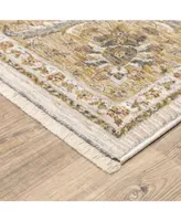 Oriental Weavers Maharaja 5091Z Ivory and Gold 6'7" x 9'6" Area Rug