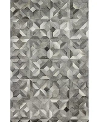 Bb Rugs Cowhide Hie-04 Gray 8' x 10' Area Rug