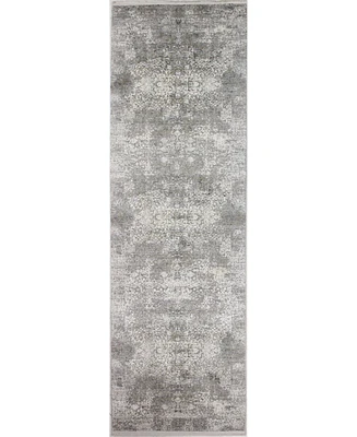 Bashian Charm Cha-08 Gray 2'6" x 8' Runner Rug