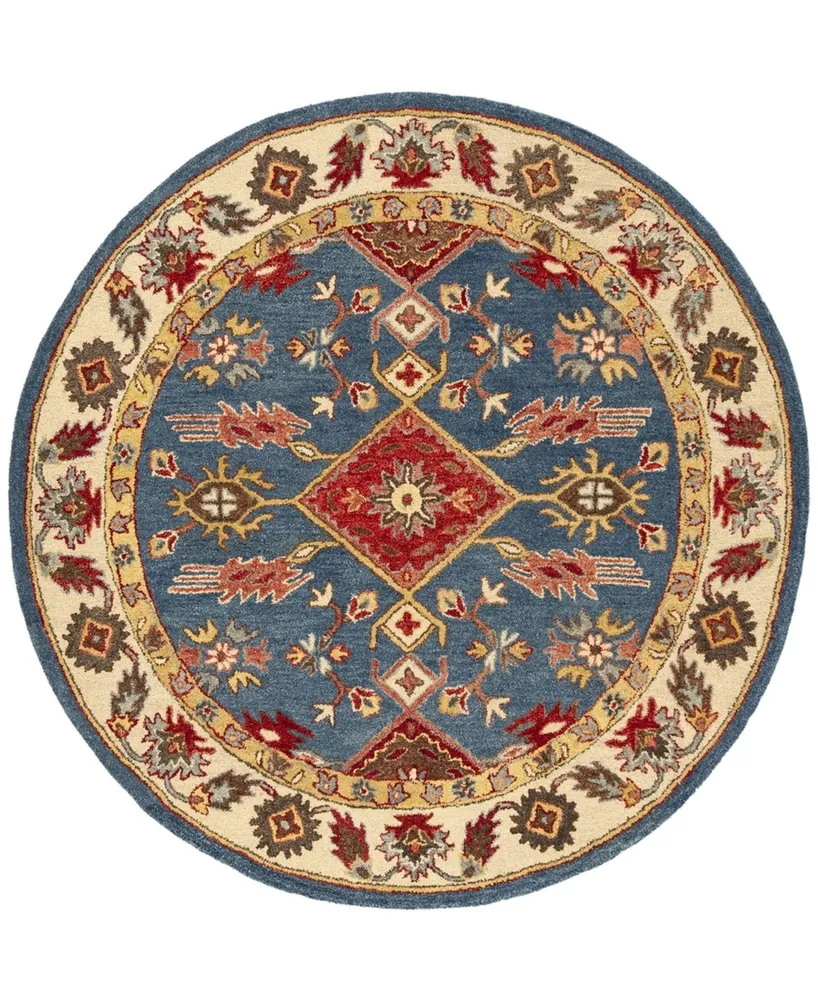 Safavieh Antiquity At506 Blue and Red 6' x 6' Round Area Rug