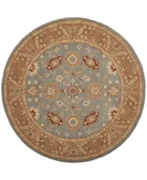 Safavieh Antiquity At61 Blue and Beige 6' x 6' Round Area Rug