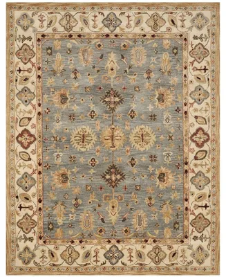 Safavieh Antiquity At847 Blue and Ivory 7'6" x 9'6" Area Rug