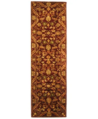 Safavieh Antiquity At52 Wine and Gold 2'3" x 16' Runner Area Rug