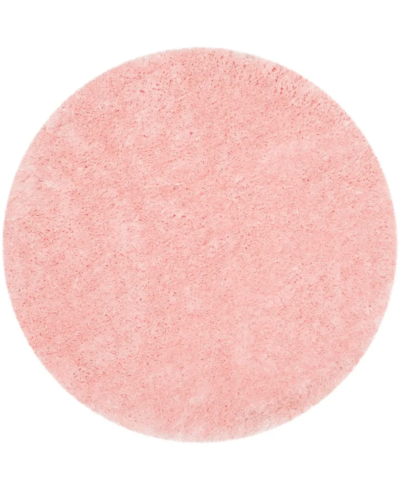 Safavieh Arctic Shag Sg270 Pink 5' x 5' Round Area Rug