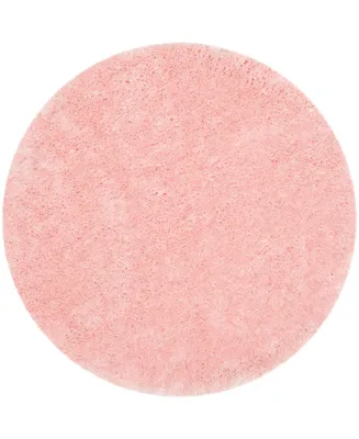 Safavieh Arctic Shag Sg270 Pink 5' x 5' Round Area Rug