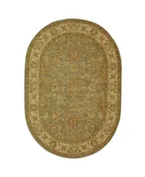 Safavieh Antiquity At313 Green and Gold 4'6" x 6'6" Oval Area Rug