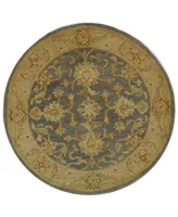 Safavieh Antiquity At312 Blue and Beige 3'6" x 3'6" Round Area Rug