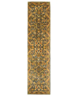 Safavieh Antiquity At52 Blue and Gold 2'3" x 16' Runner Area Rug