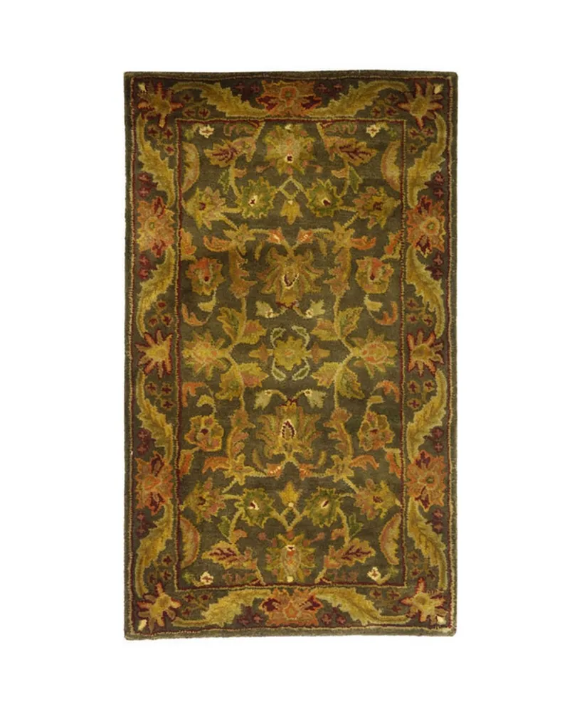 Safavieh Antiquity At52 Green and Gold 2'3" x 4' Area Rug