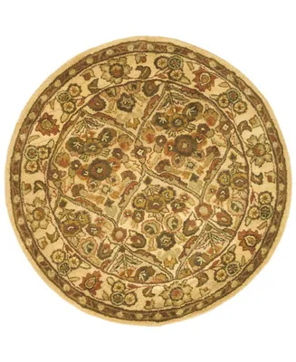 Safavieh Antiquity At51 Gold 3'6" x 3'6" Round Area Rug