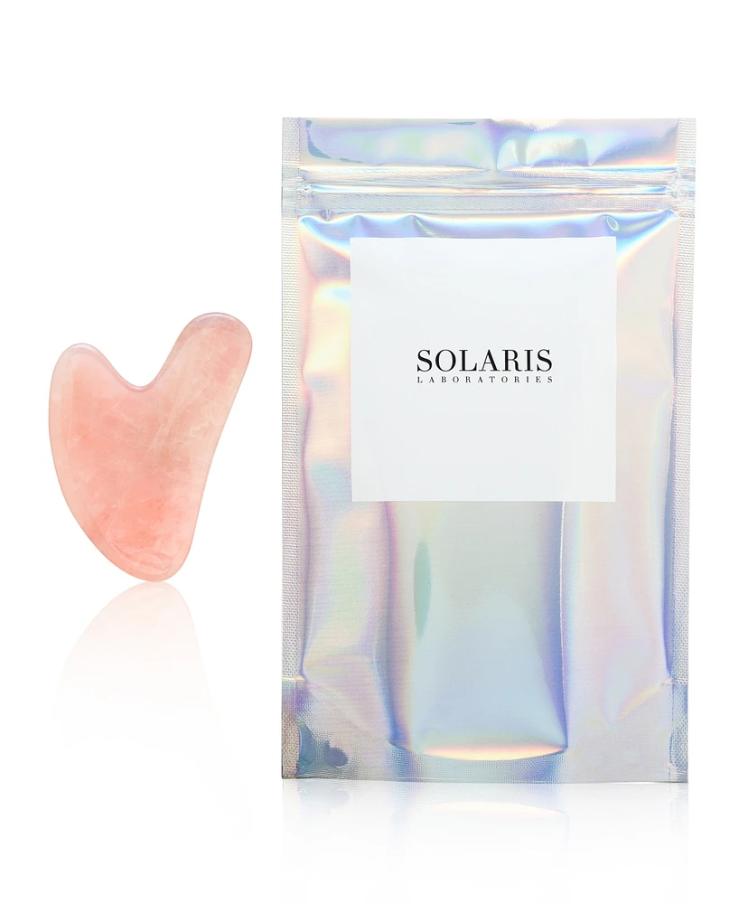 Solaris Laboratories Ny Gua Sha Brazilian Rose Quartz Facial Massage Tool