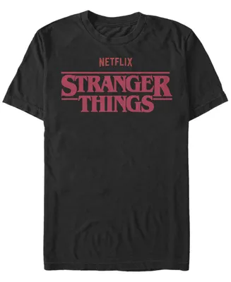 Fifth Sun Men's Stranger Things Classic Text Logo Short Sleeve T-Shirt