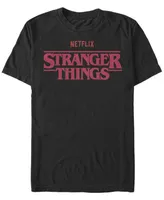 Fifth Sun Men's Stranger Things Classic Text Logo Short Sleeve T-Shirt