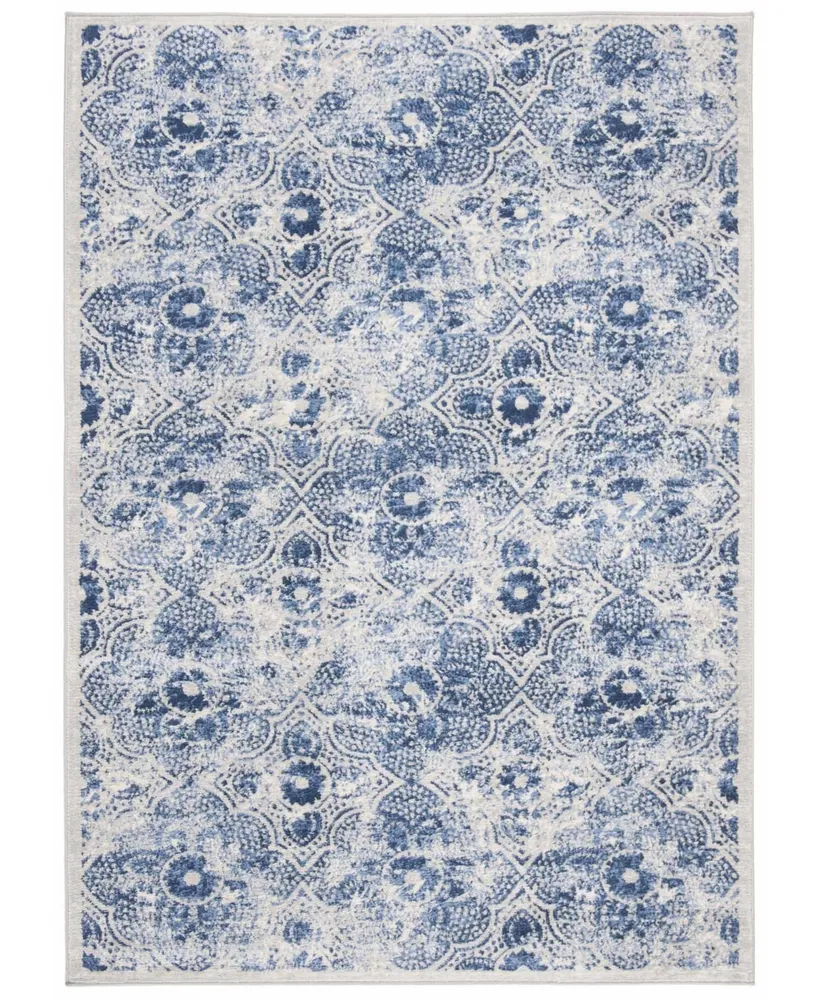 Martha Stewart Collection MSR2862D Cream and Blue 9' x 12' Area Rug