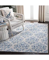 Martha Stewart Collection MSR2856D Cream and Blue 4' x 6' Area Rug