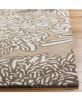 Martha Stewart Collection Chrysanthemum MSR4542G Driftwood 9' x 12' Area Rug