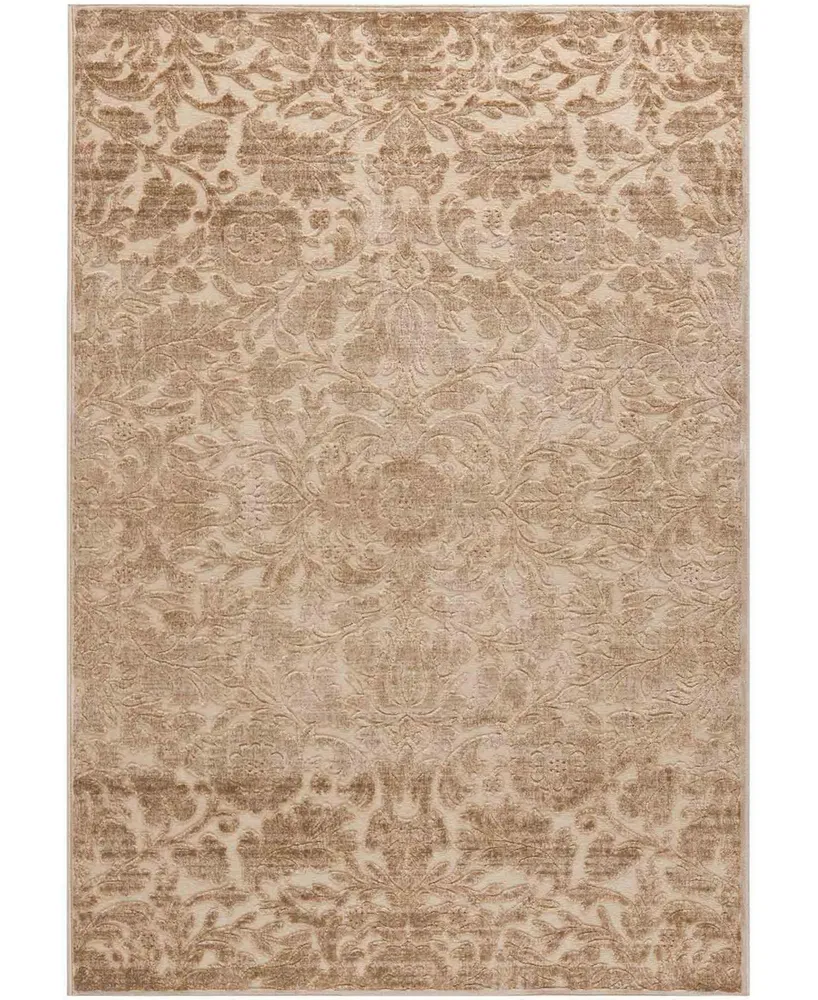 Martha Stewart Collection Heritage Bloom MSR4478 Beige 5'3" x 7'6" Area Rug