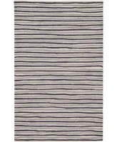 Martha Stewart Collection Hand Drawn Stripe MSR3619C Purple 4' x 6' Area Rug