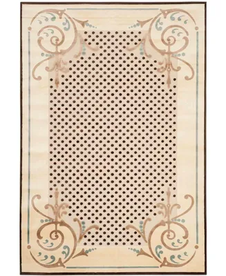 Martha Stewart Collection Scrollwork MSR4446C Creme 5'3" x 7'6" Area Rug