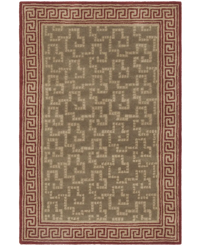 Martha Stewart Collection Byzantium MSR4537C Red 4' x 6' Area Rug