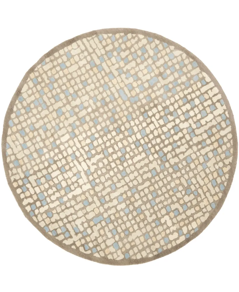 Martha Stewart Collection Mosaic MSR3623C Beige 6' x 6' Round Area Rug