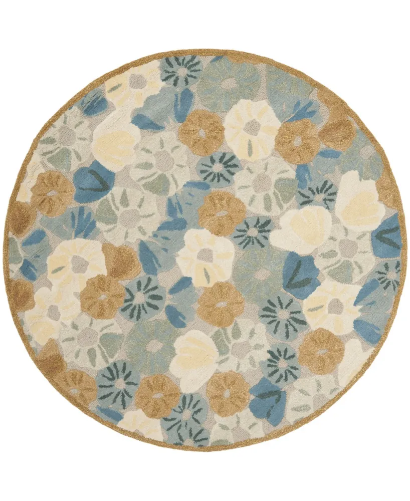 Martha Stewart Collection Poppy Field MSR3625C Multi 6' x 6' Round Area Rug