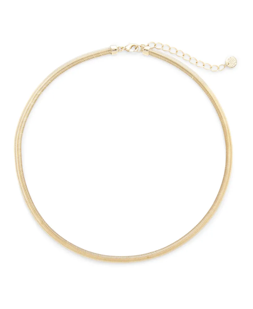 brook & york 14K Gold Plated Izzy Herringbone Choker Necklace