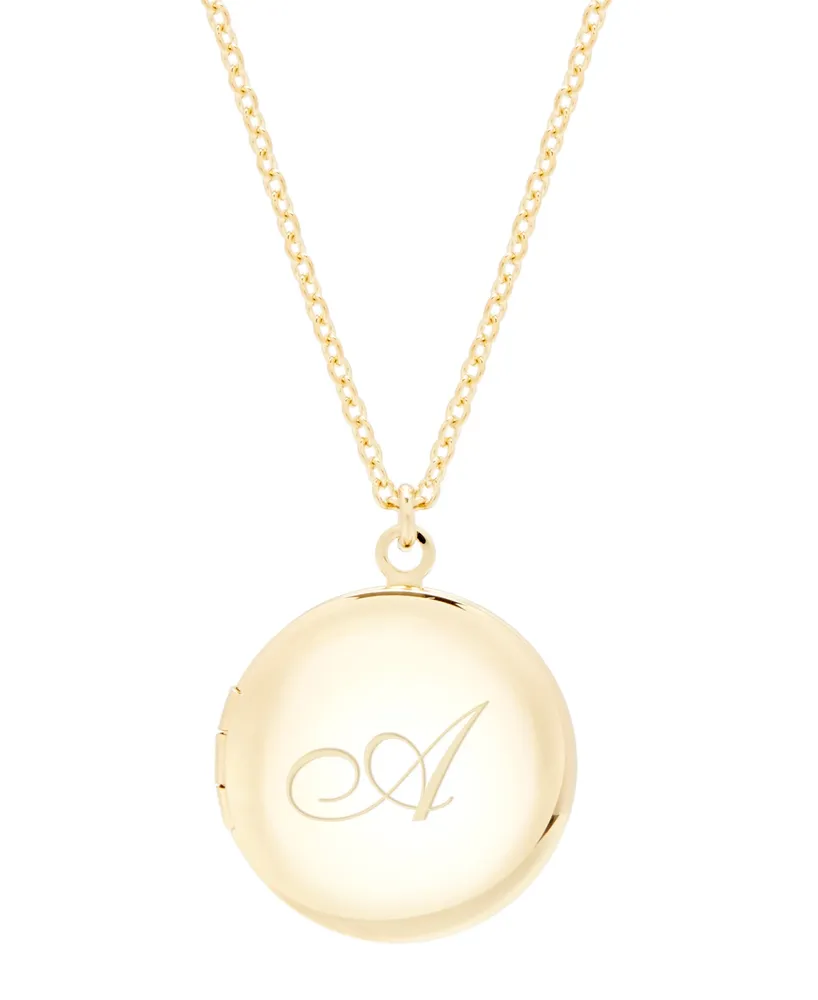 brook & york 14K Gold Plated Isla Initial Long Locket Necklace