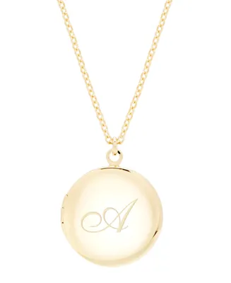 brook & york 14K Gold Plated Isla Initial Long Locket Necklace