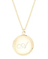 brook & york 14K Gold Plated Isla Initial Long Locket Necklace