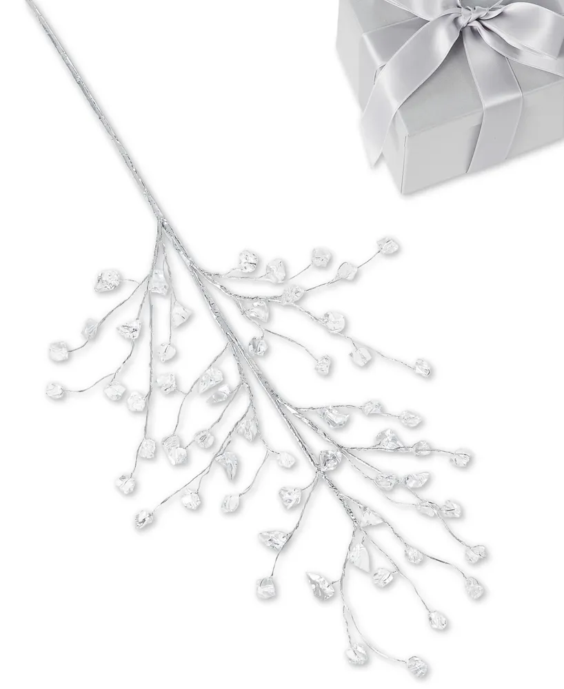 Holiday Lane Snowdaze Acrylic Beads Pick Ornament, Exclusively at Macy's