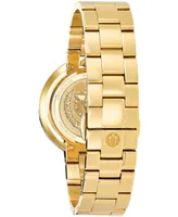 Bulova Women's Rubiyat Diamond (1 ct. t.w.) Gold-Tone Stainless Steel Bracelet Watch 35mm