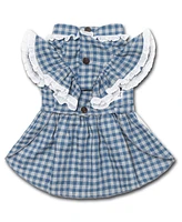 Touchdog 'I Love Poochi' Classical Fashion Plaid Dog Dress