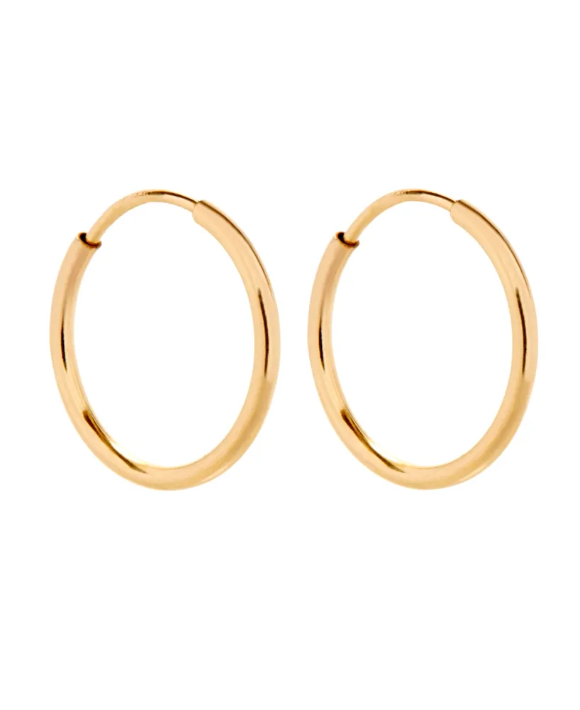 Eve's Jewelry Men's 14K Gold Tone Filled Half Inch Hoop Earrings