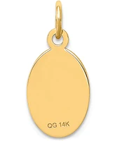 Medical Info Charm Pendant in 14k Gold