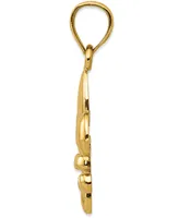 Fleur-de-Lis Charm Pendant in 14k Yellow Gold