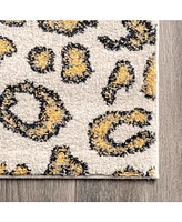 nuLoom Leopard RZBD61B Beige 6'7" x 9' Area Rug